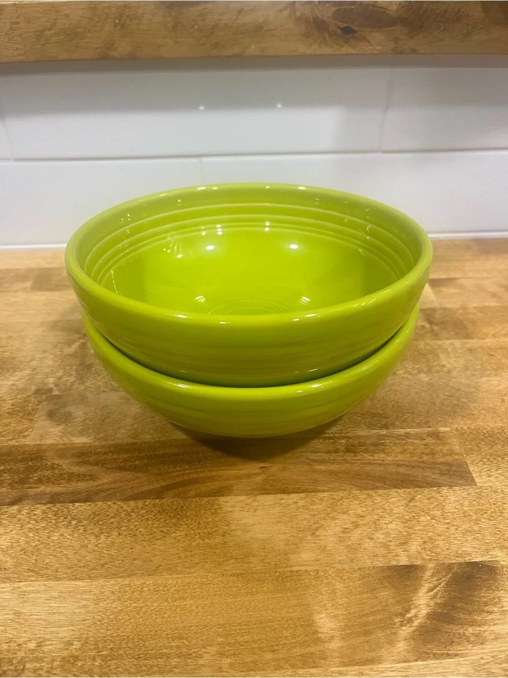 Fiestaware pasta bowl in lemongrass Ceramic Bowls - Set of 2